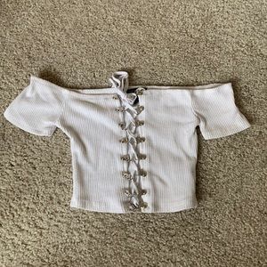 Forever 21 off the shoulder crop top